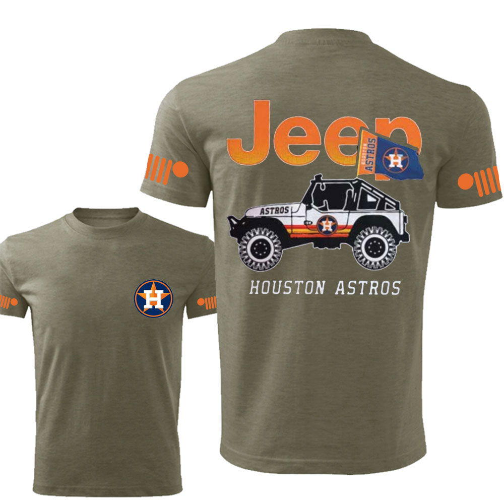 Jp Houston Astros Flag Double Printed T-Shirt