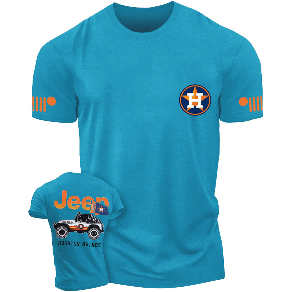 Jp Houston Astros Flag Double Printed T-Shirt