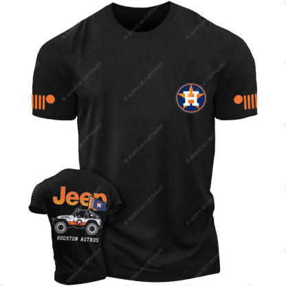 Jp Houston Astros Flag Double Printed T-Shirt