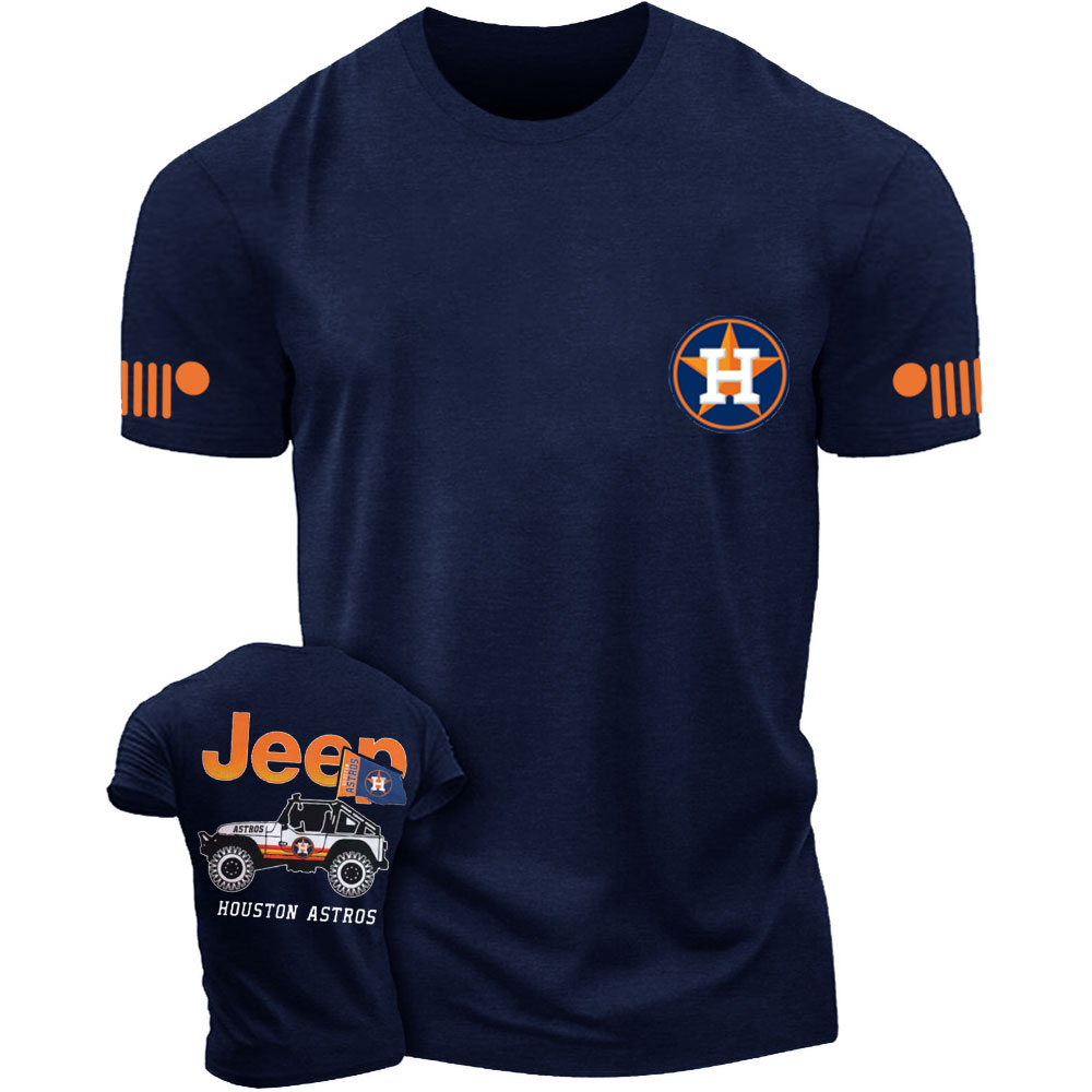 Jp Houston Astros Flag Double Printed T-Shirt