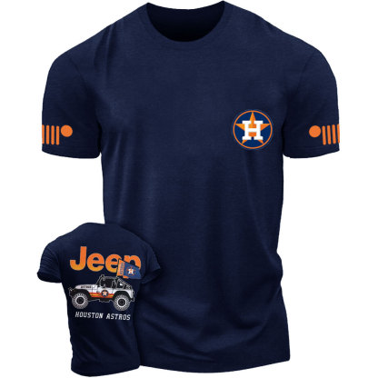 Jp Houston Astros Flag Double Printed T-Shirt