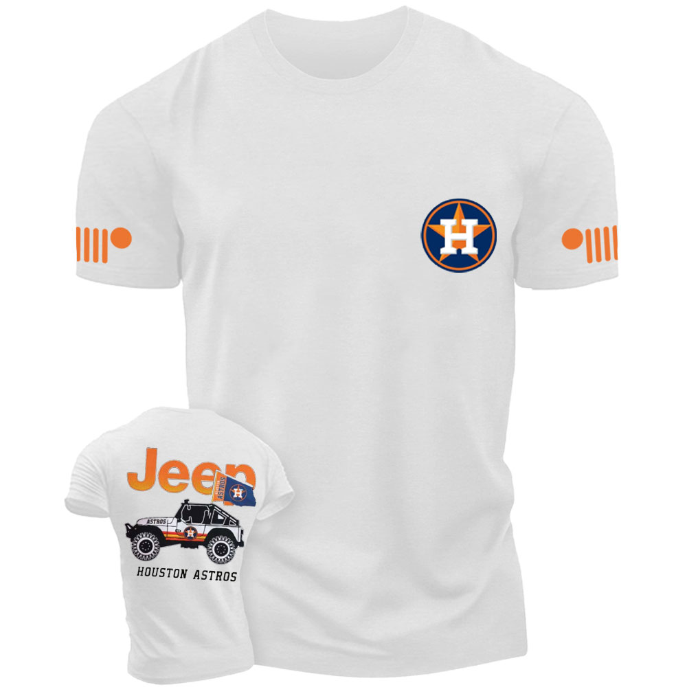 Jp Houston Astros Flag Double Printed T-Shirt