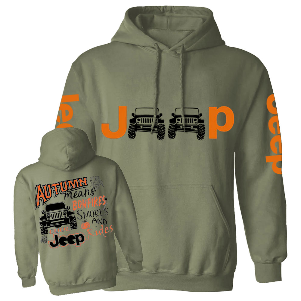 Jp Autumn Means Bonfires Halloween Casual Hoodie