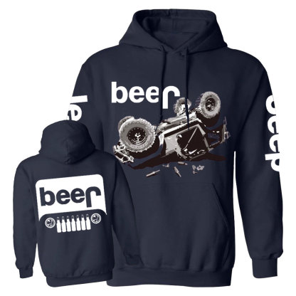 Funny Beer Overturn Jp Offroad Jp Grille Casual Hoodie