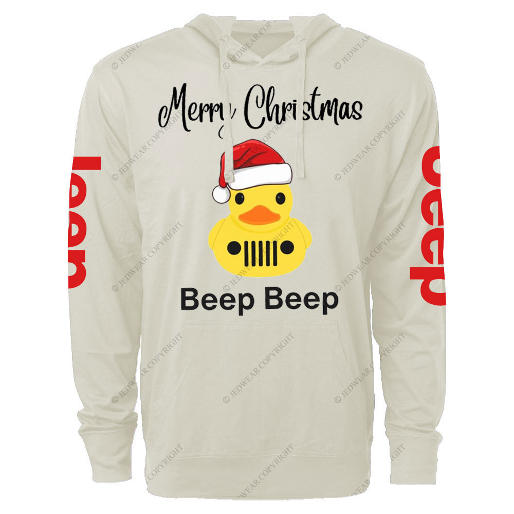 Funny Merry Christmas Duck Beep Beep Jp Oversized Lightweight Hoodie
