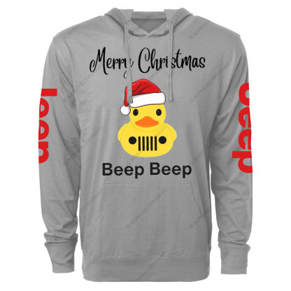 Funny Merry Christmas Duck Beep Beep Jp Oversized Lightweight Hoodie