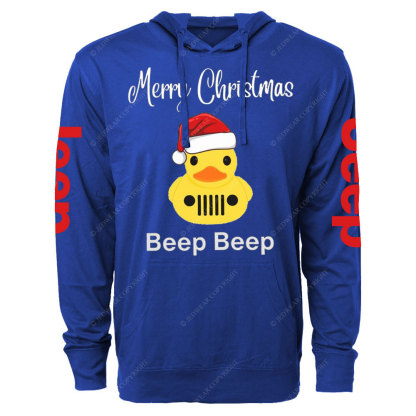 Funny Merry Christmas Duck Beep Beep Jp Oversized Lightweight Hoodie