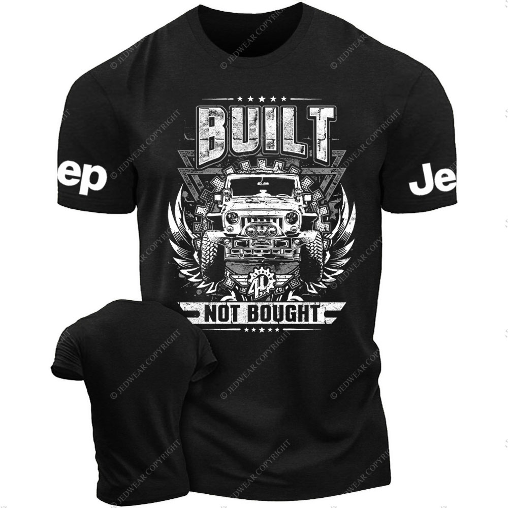 Built NOT Bought Jp Distressed Design T-Shirt