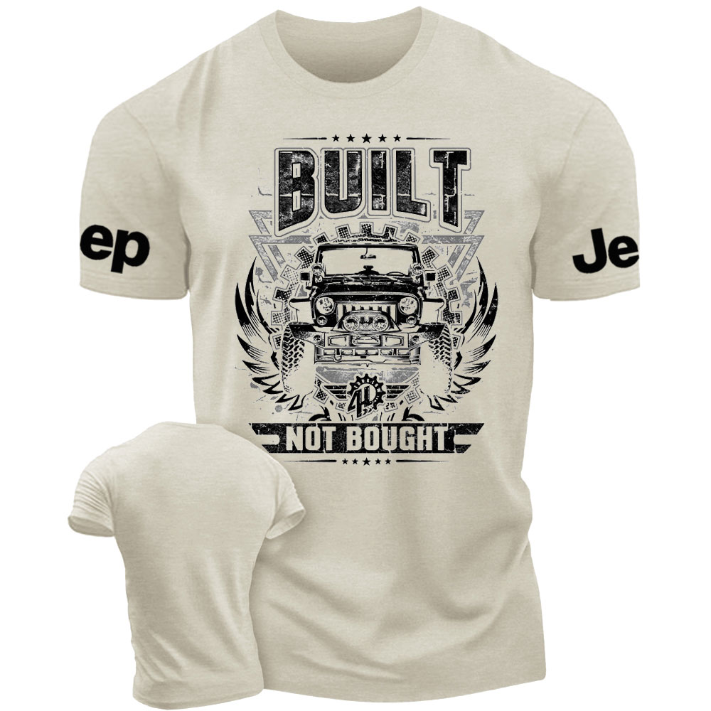 Built NOT Bought Jp Distressed Design T-Shirt