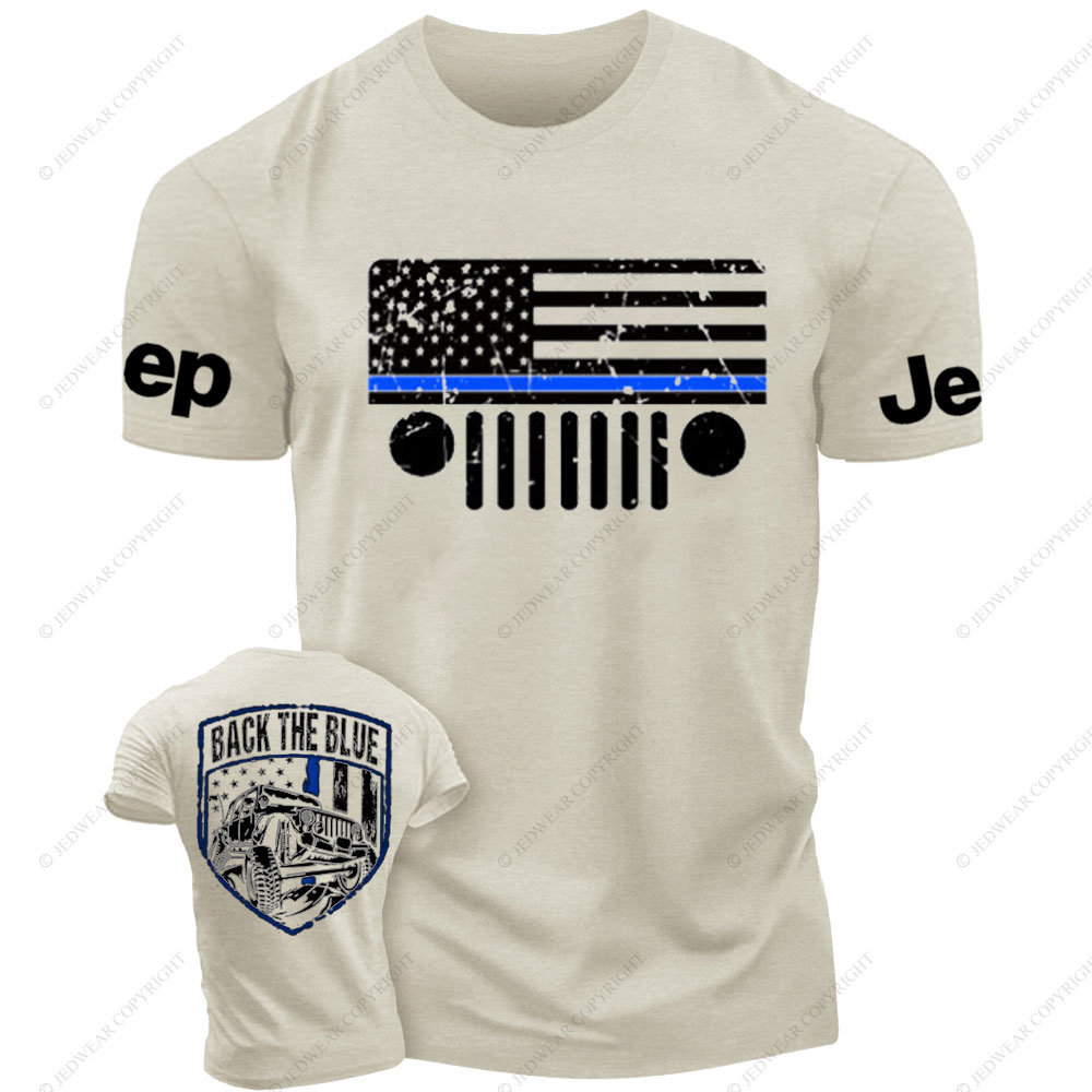 Jp Thin Blue Line Flag Back The Blue Police T-Shirt