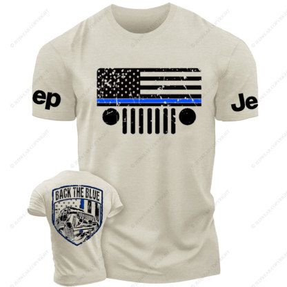 Jp Thin Blue Line Flag Back The Blue Police T-Shirt
