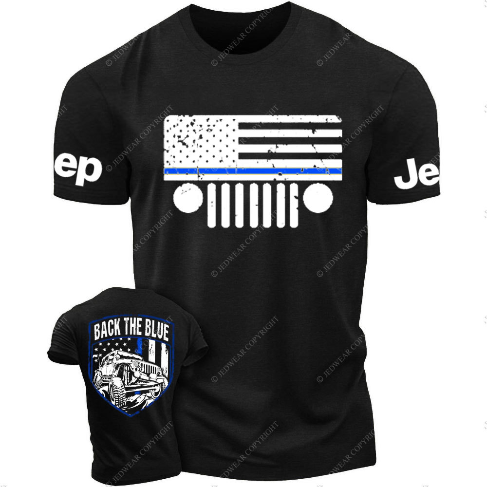 Jp Thin Blue Line Flag Back The Blue Police T-Shirt
