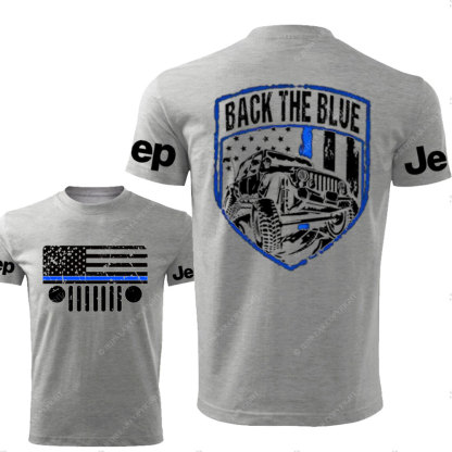 Jp Thin Blue Line Flag Back The Blue Police T-Shirt