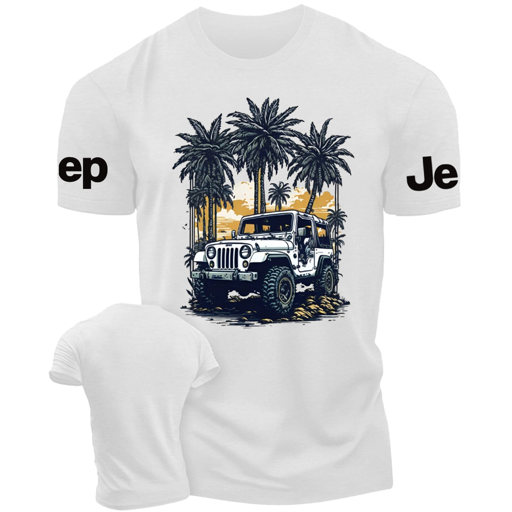 Beach Coconut Tree Black Jp T-Shirt