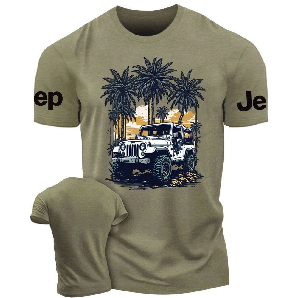 Beach Coconut Tree Black Jp T-Shirt