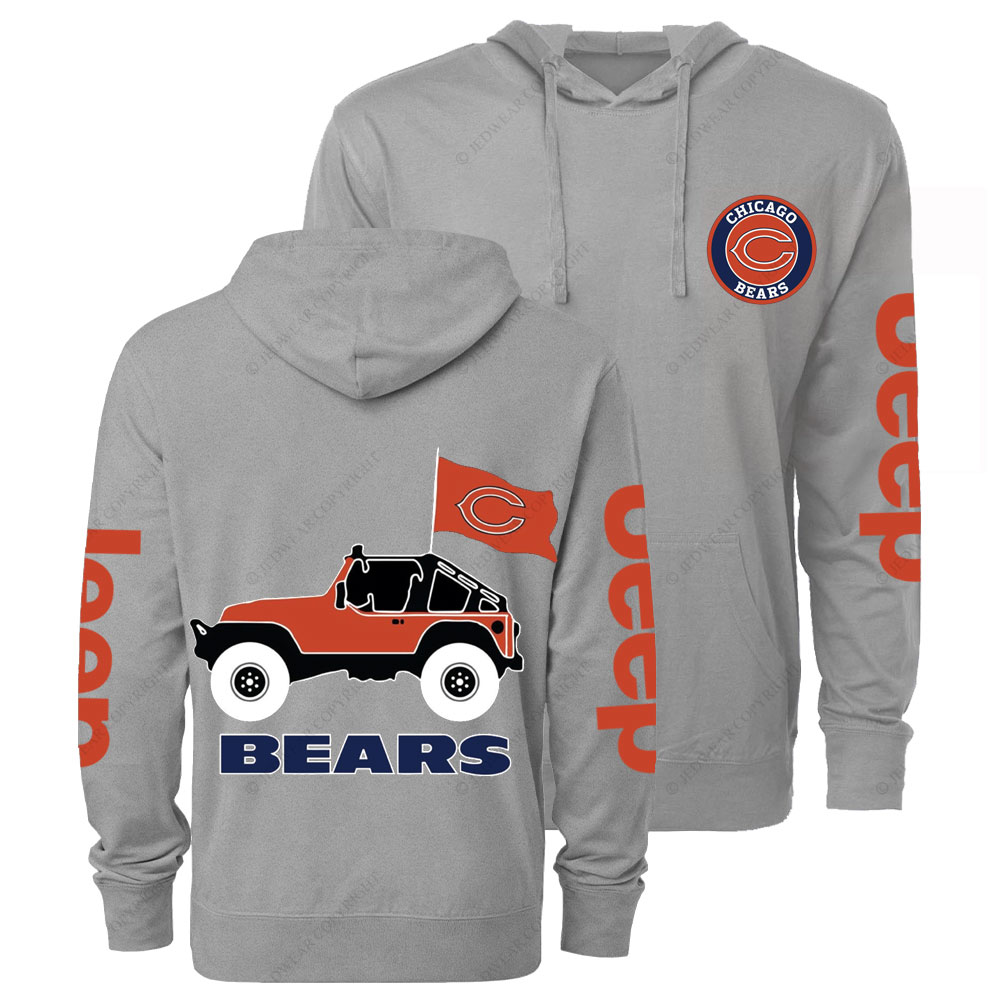 Chicago Bears Football Jp Oversized Lightweight Hoodie