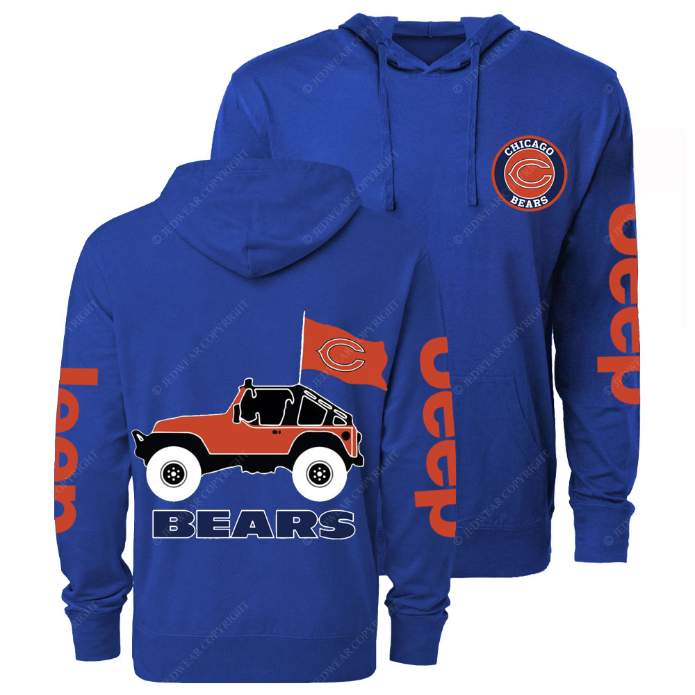 Chicago Bears Football Jp Oversized Lightweight Hoodie
