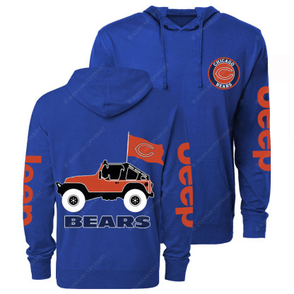 Chicago Bears Football Jp Oversized Lightweight Hoodie