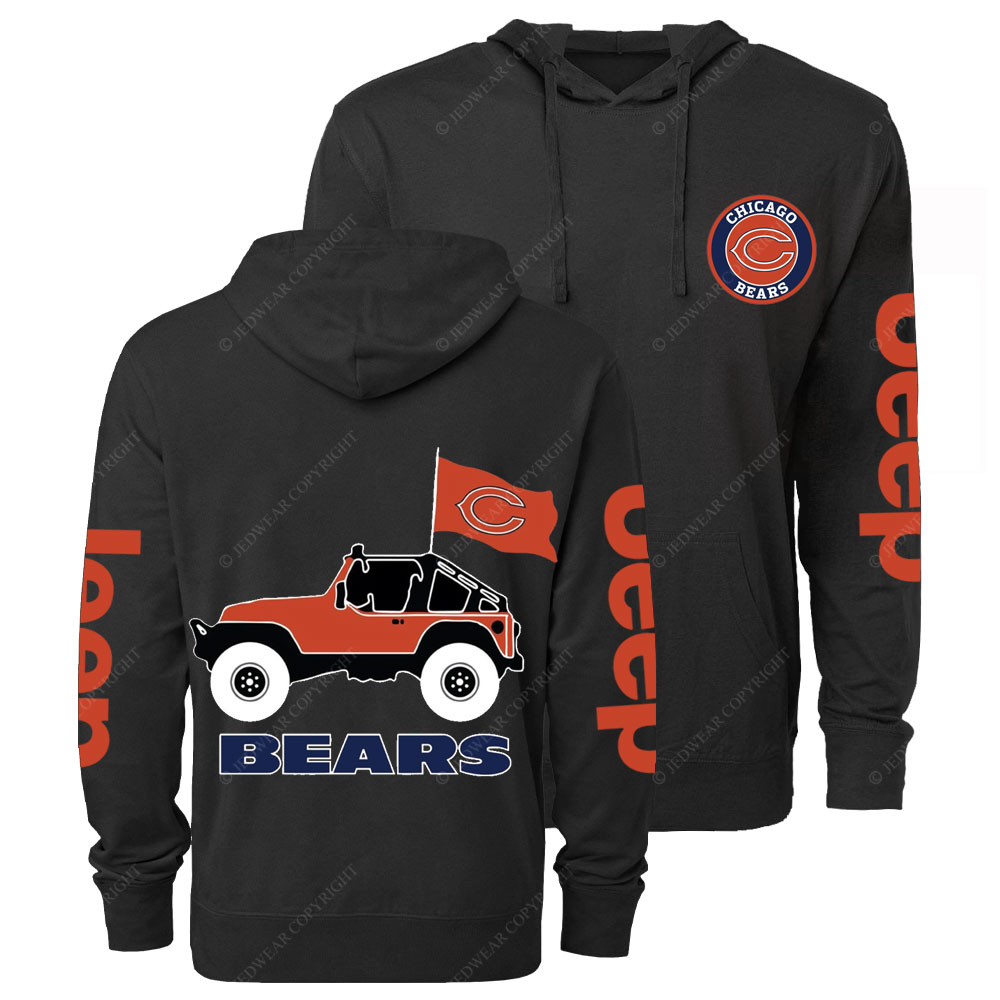 Chicago Bears Football Jp Oversized Lightweight Hoodie