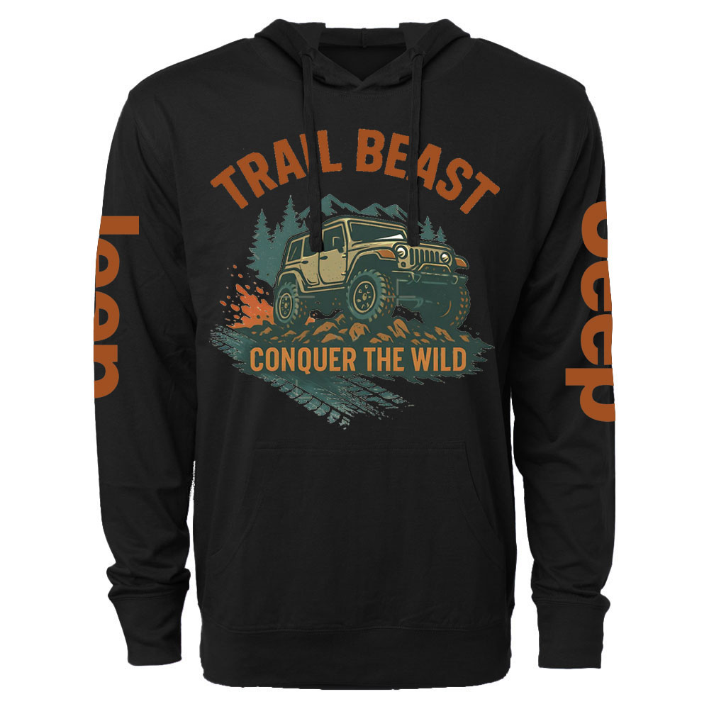 Trail Beast Conquer the Wild Jp Oversized Lightweight Hoodie