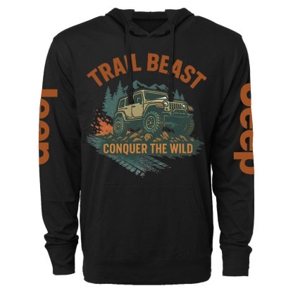 Trail Beast Conquer the Wild Jp Oversized Lightweight Hoodie