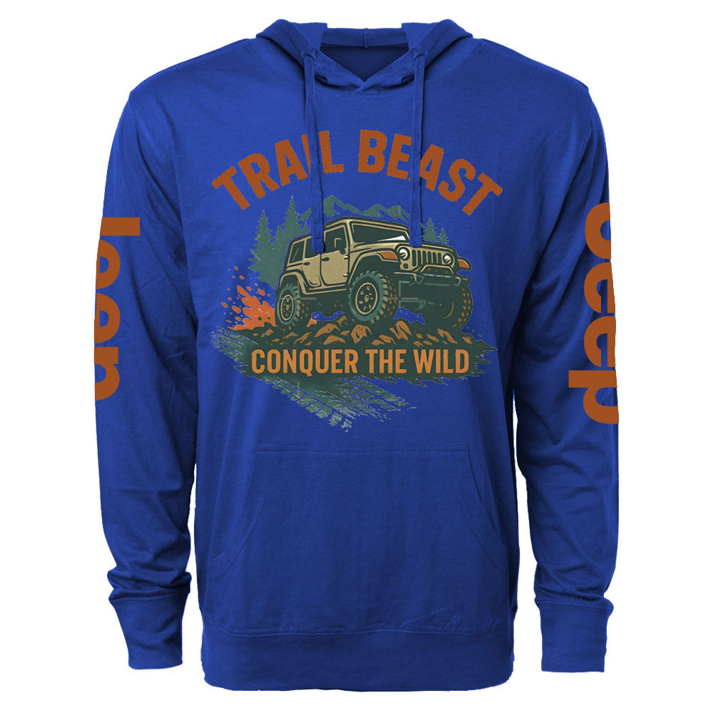 Trail Beast Conquer the Wild Jp Oversized Lightweight Hoodie
