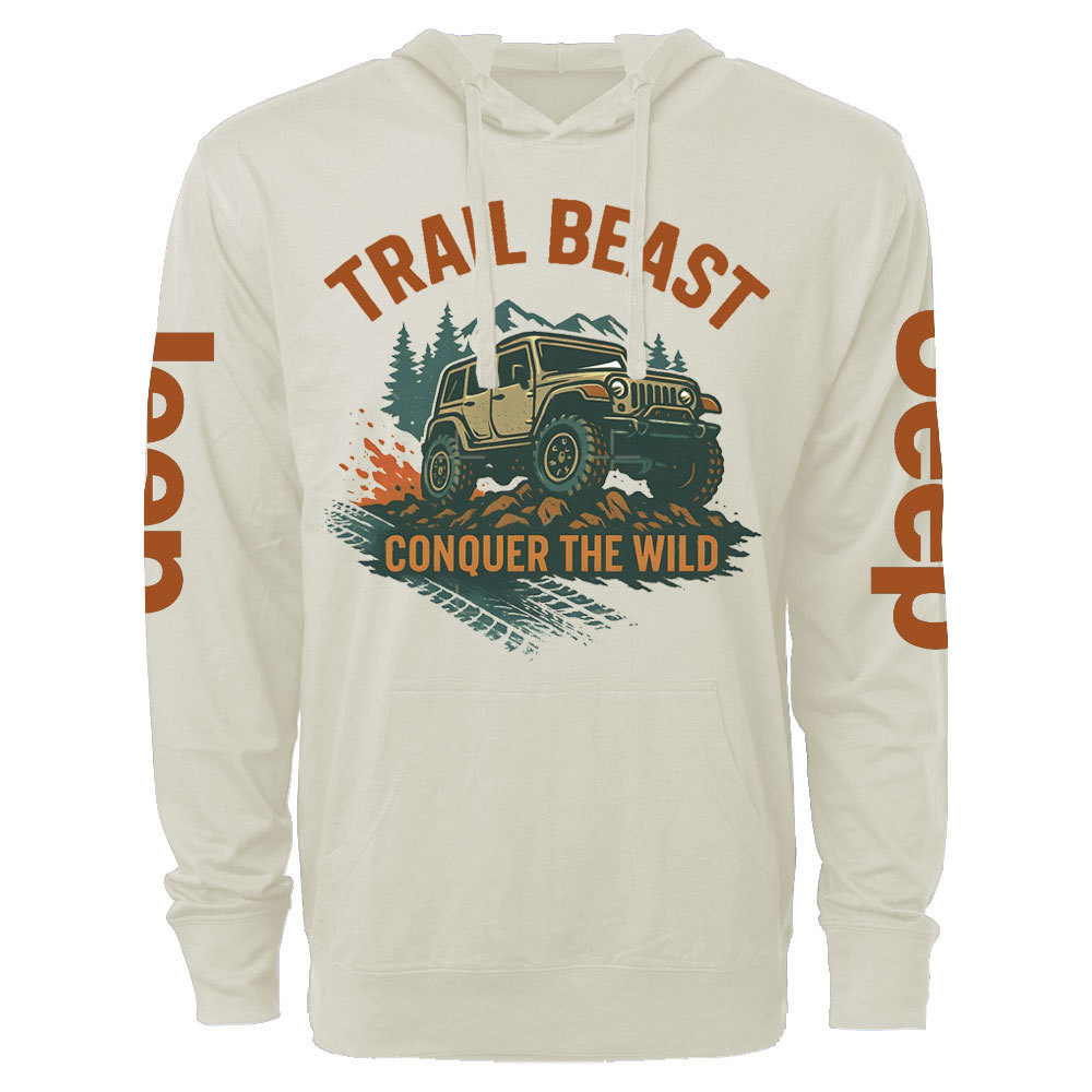 Trail Beast Conquer the Wild Jp Oversized Lightweight Hoodie