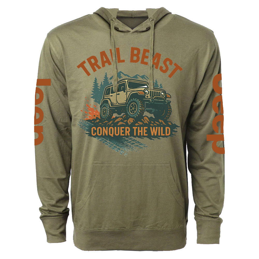 Trail Beast Conquer the Wild Jp Oversized Lightweight Hoodie