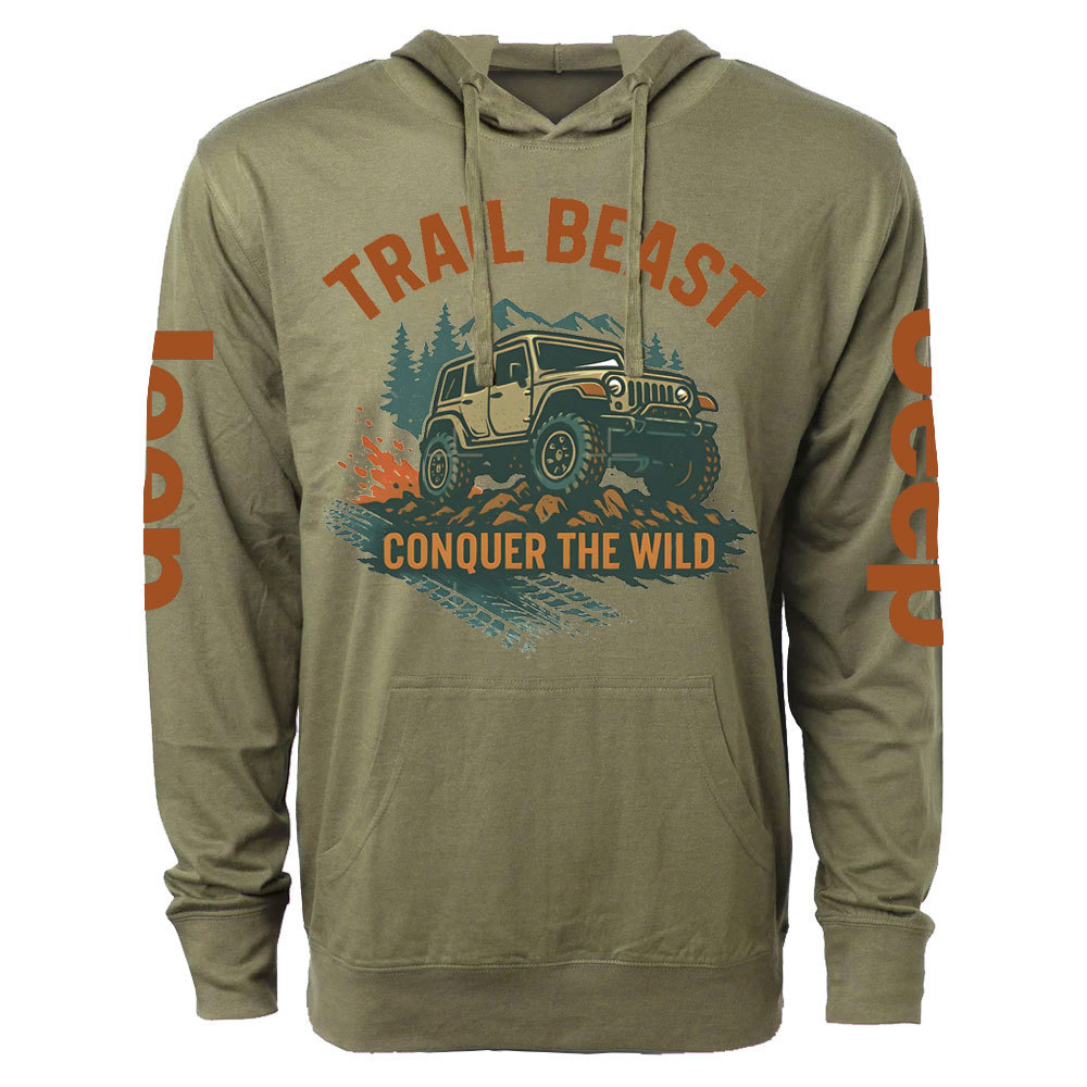 Trail Beast Conquer the Wild Jp Oversized Lightweight Hoodie