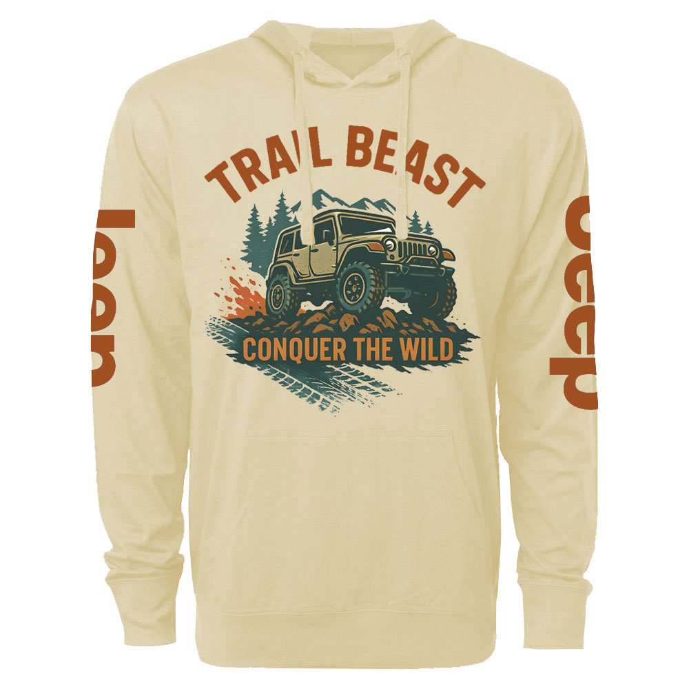 Trail Beast Conquer the Wild Jp Oversized Lightweight Hoodie