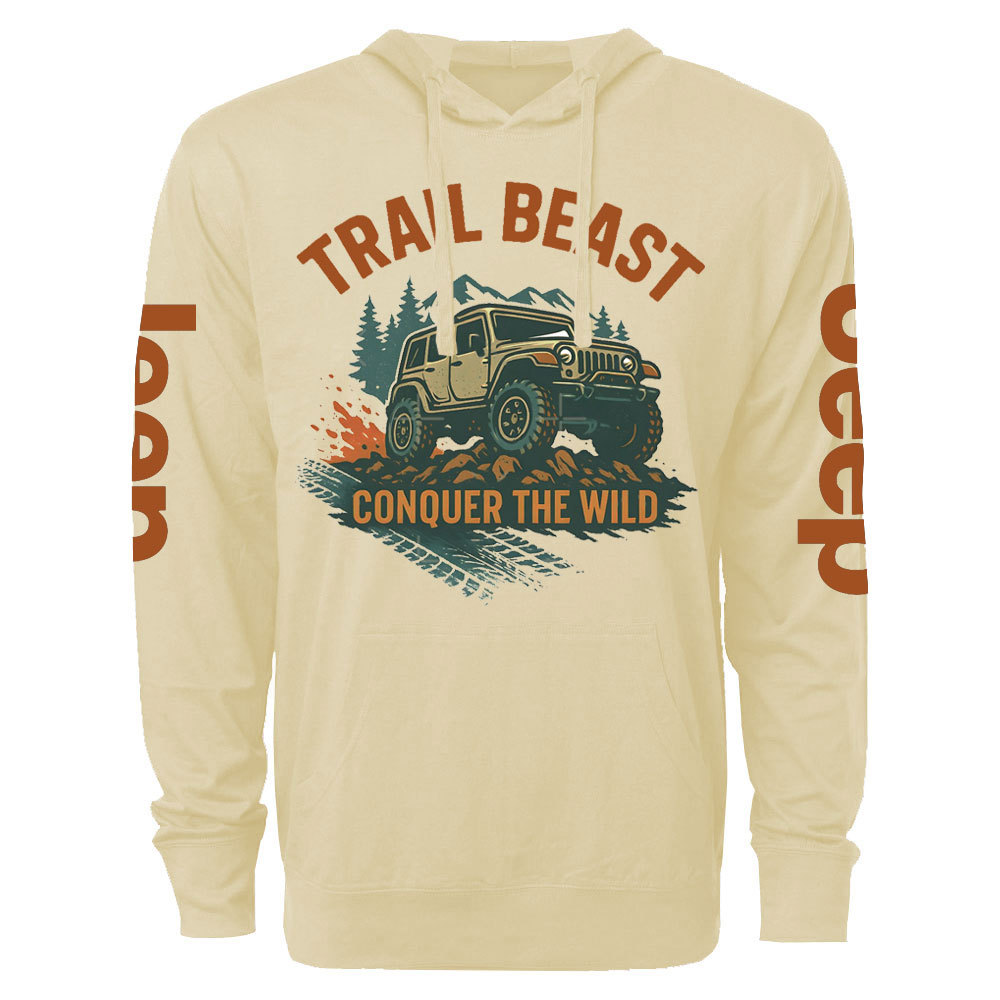 Trail Beast Conquer the Wild Jp Oversized Lightweight Hoodie