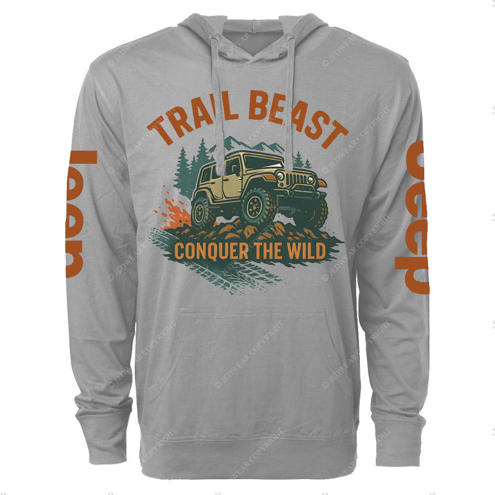 Trail Beast Conquer the Wild Jp Oversized Lightweight Hoodie