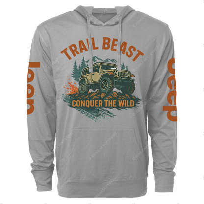 Trail Beast Conquer the Wild Jp Oversized Lightweight Hoodie