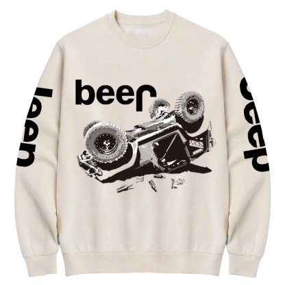 Funny Beer Overturn Jp Offroad Crew Neck Sweatshirt