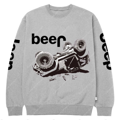 Funny Beer Overturn Jp Offroad Crew Neck Sweatshirt