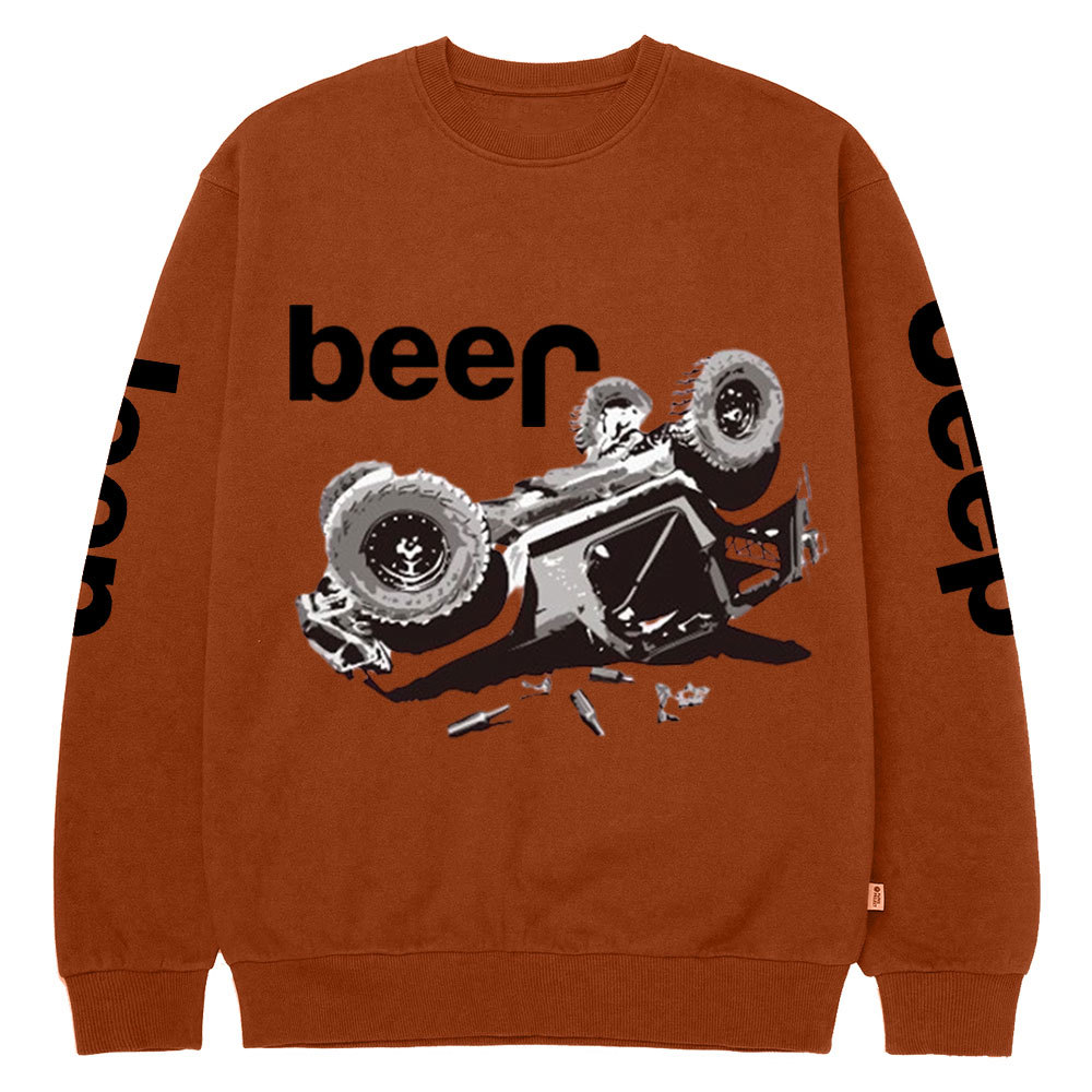 Funny Beer Overturn Jp Offroad Crew Neck Sweatshirt