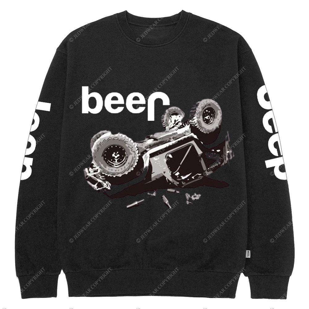 Funny Beer Overturn Jp Offroad Crew Neck Sweatshirt