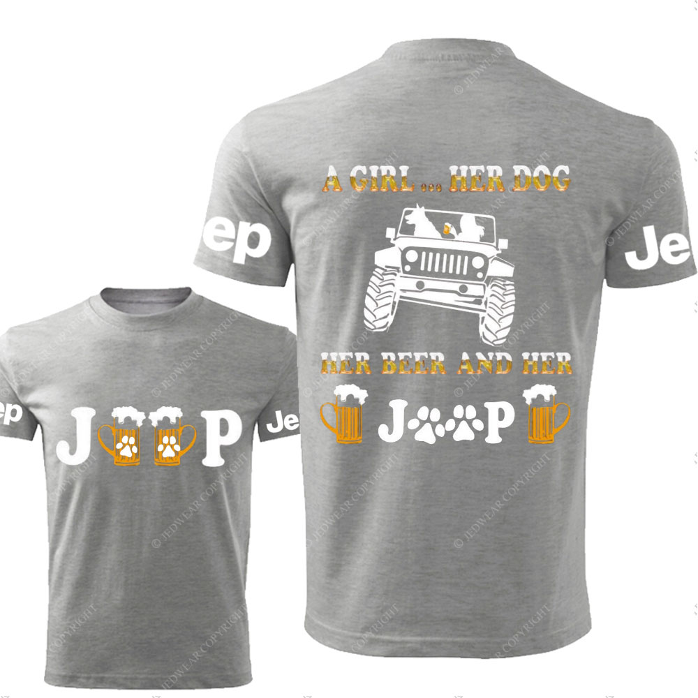 A Girl Her Dog Her Beer and Her Jp T-Shirt