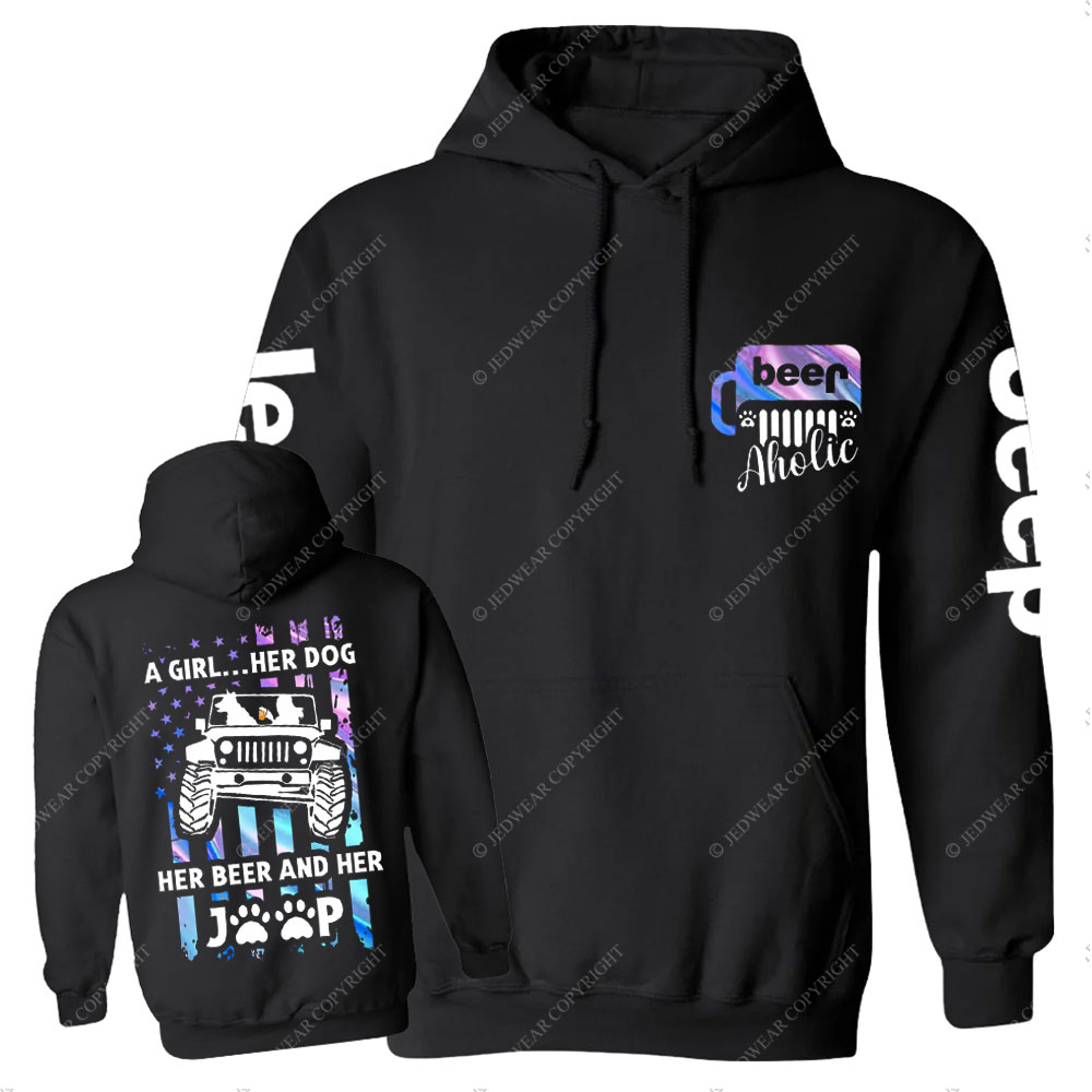 Jp Dog Beer Aholic Casual Hoodie
