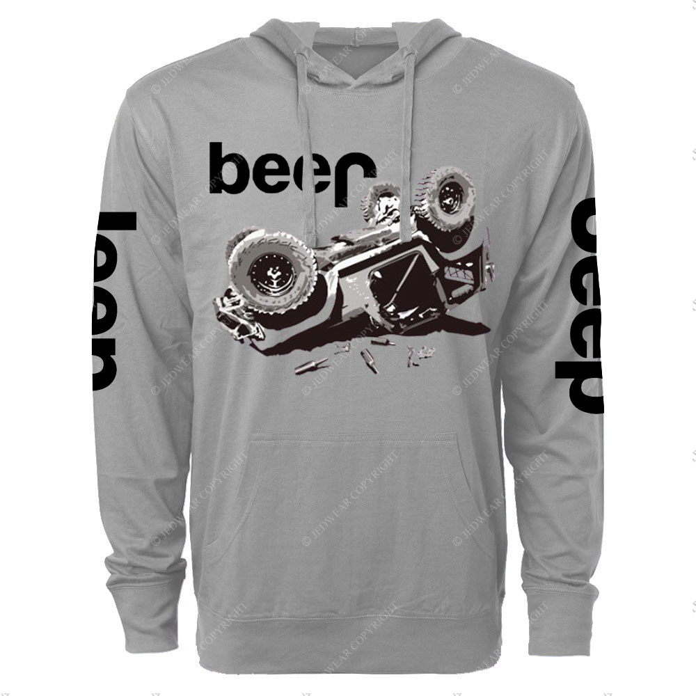 Funny Beer Overturn Jp Offroad Oversized Lightweight Hoodie