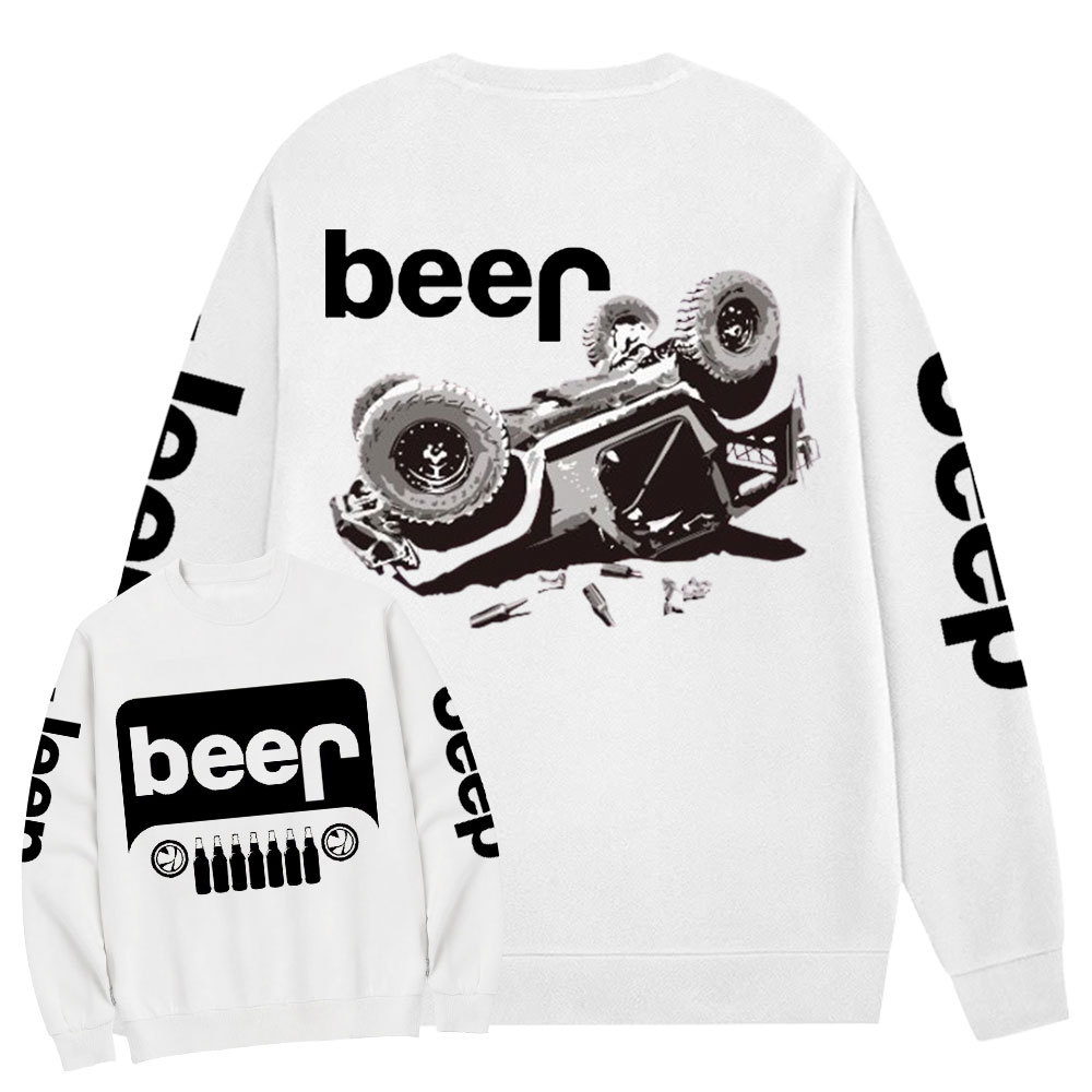 Funny Beer Overturn Jp Offroad Jp Grille Crew Neck Sweatshirt