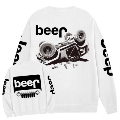 Funny Beer Overturn Jp Offroad Jp Grille Crew Neck Sweatshirt