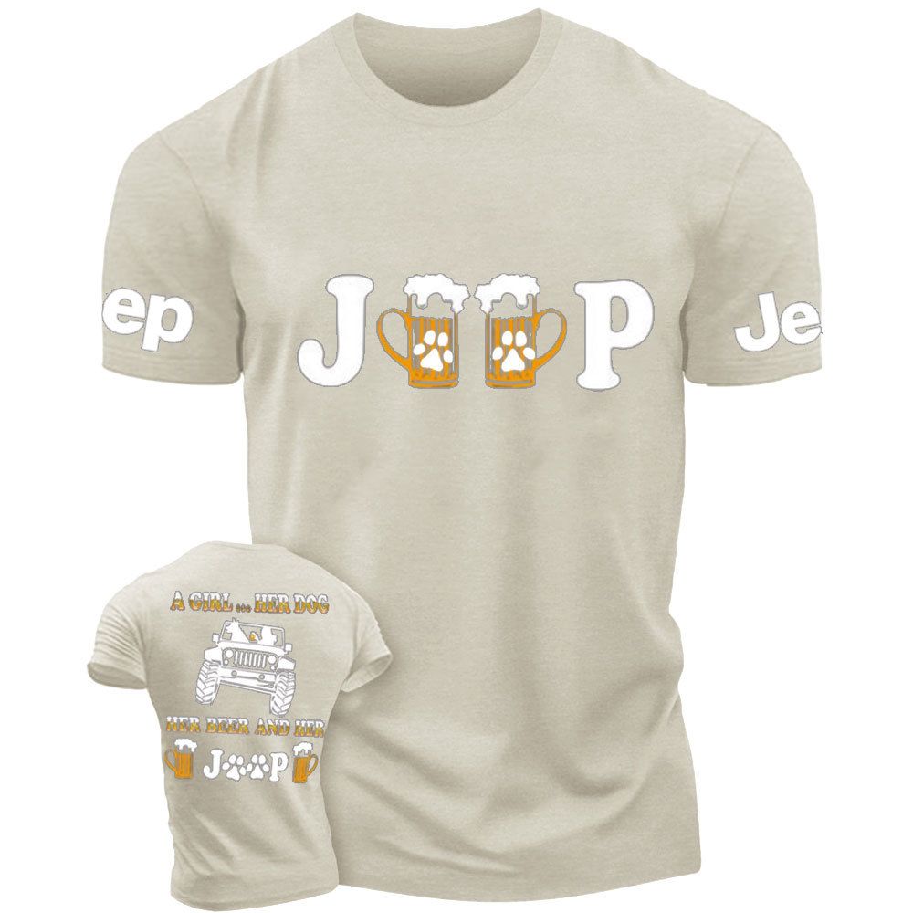A Girl Her Dog Her Beer and Her Jp T-Shirt