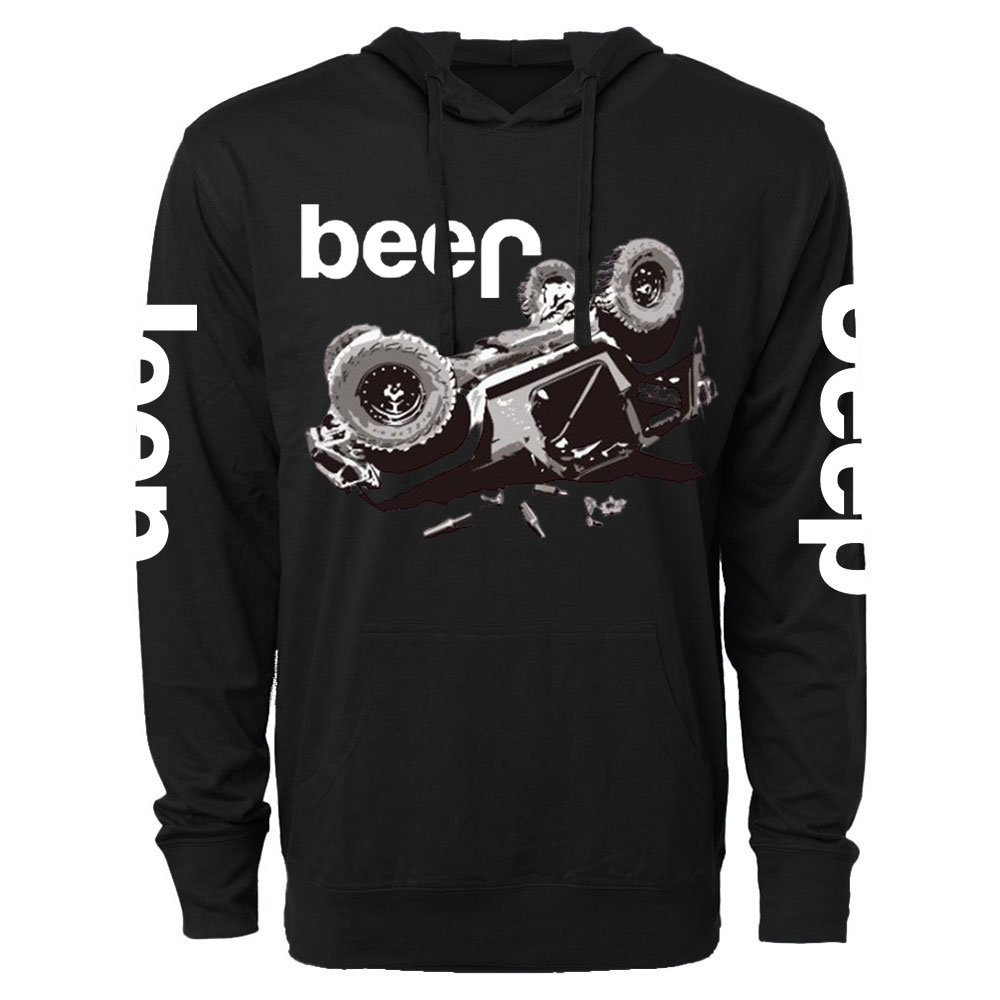 Funny Beer Overturn Jp Offroad Oversized Lightweight Hoodie