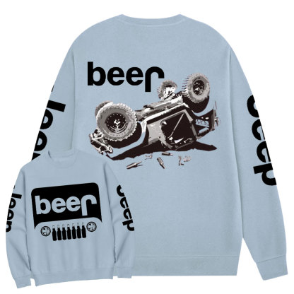 Funny Beer Overturn Jp Offroad Jp Grille Crew Neck Sweatshirt