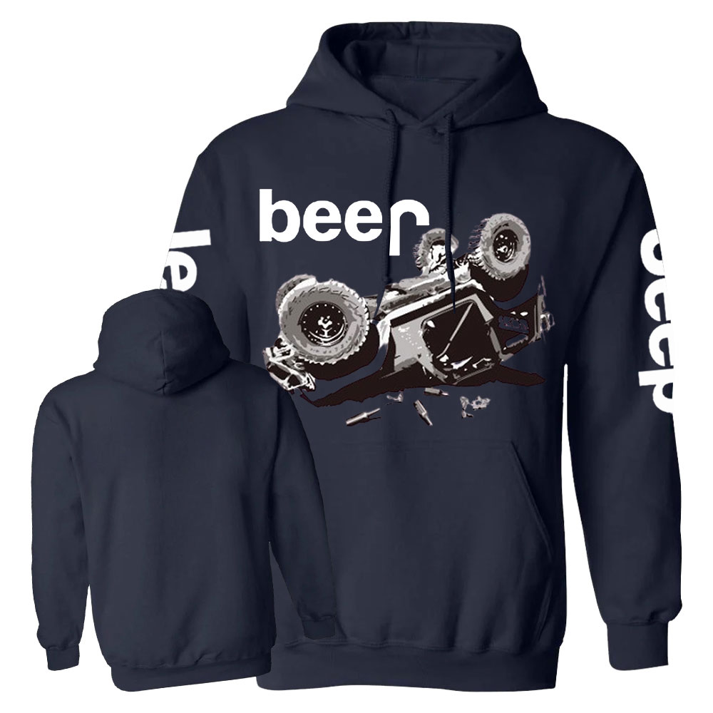 Funny Beer Overturn Jp Offroad Casual Hoodie