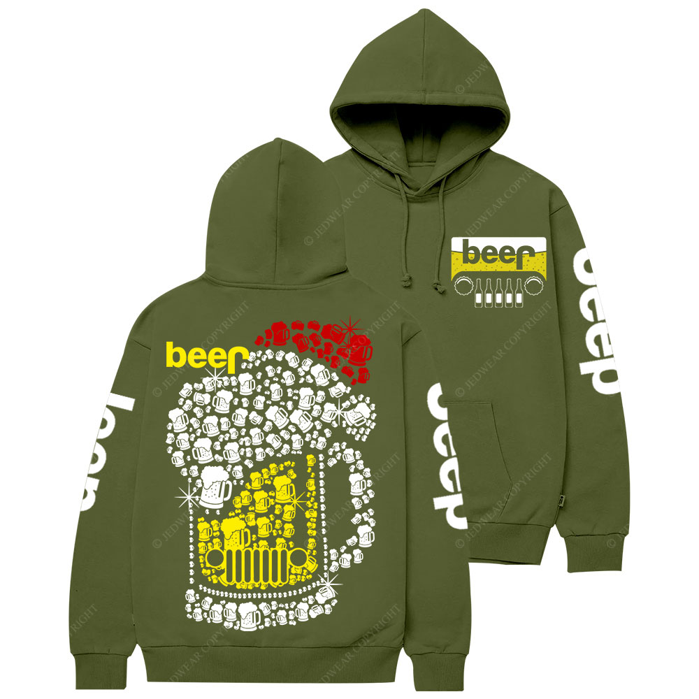 Jp beer Merry Christmas Hat Bling Casual Hoodie