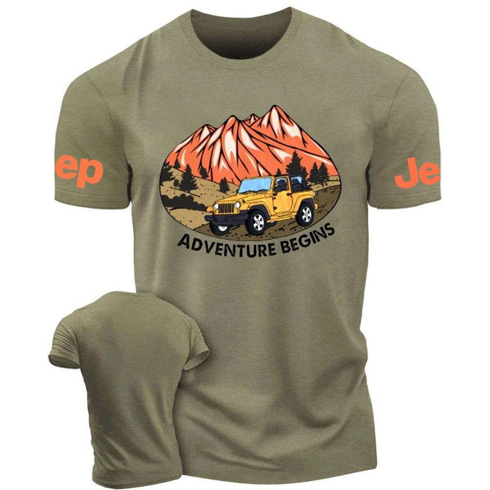 Adventure Begins Off-Road Journey Jp T-Shirt