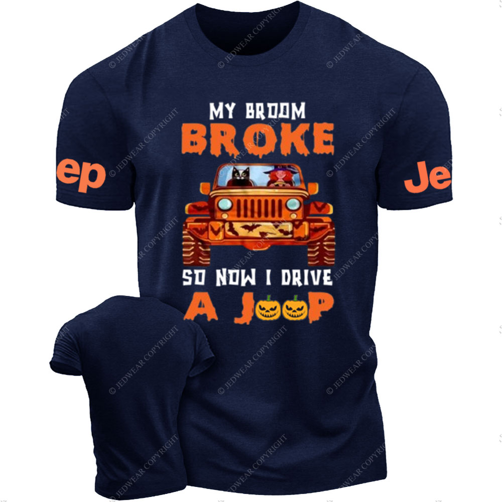 My Broom Broke So I drive A Jp Black Cat and Witch T-Shirt