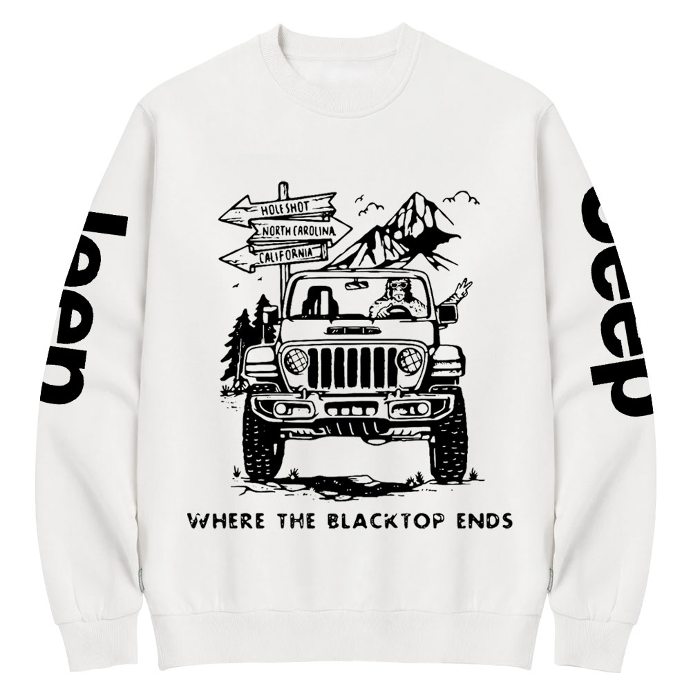 Where the Black Ends Bigfoot Jp Crew Neck Sweatshirt